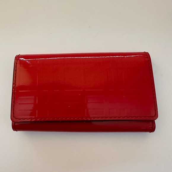 Burberry Accessories - BURBERRY Designer Red Patend 5 Key Chain Holder Authentic
